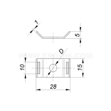 Dimension drawing — Fasteners, ES 10 type